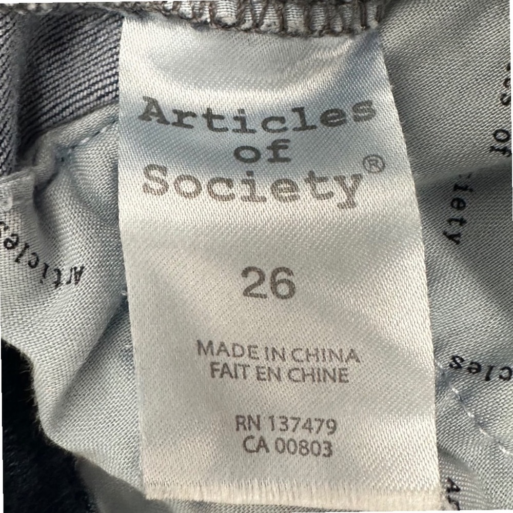 ARTICLES OF SOCIETY Village Park Denim Jeans Women's 26 Blue High Rise Skinny - Picture 5 of 11